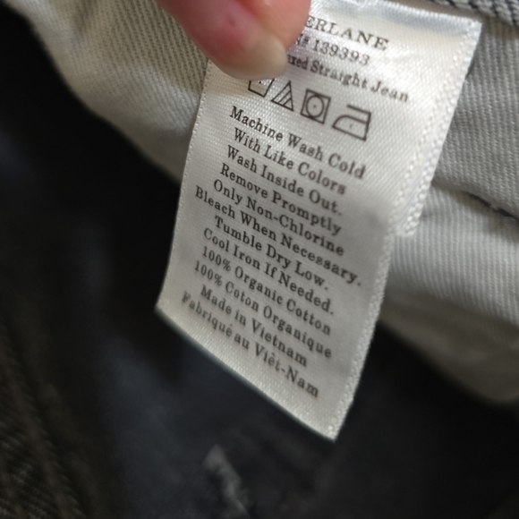 NWT Everlane The Relaxed Straight Denim Jeans 29 Gray Button Fly Organic Cotton - Picture 10 of 10